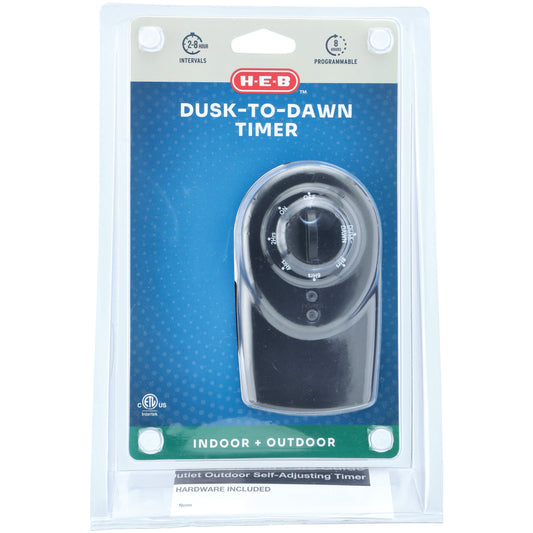 H-E-B Indoor + Outdoor Dusk-To-Dawn Timer