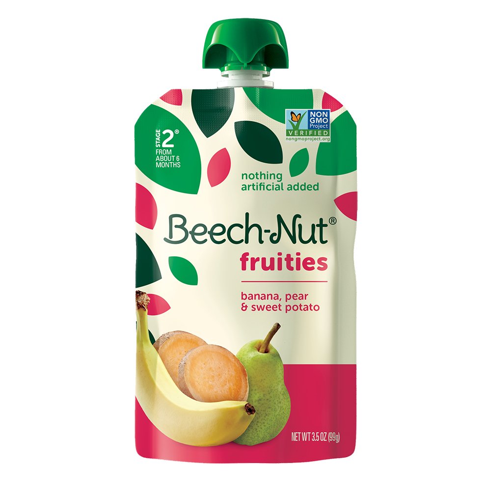 Beech-Nut Fruities Pouch - Banana Pear & Sweet Potato