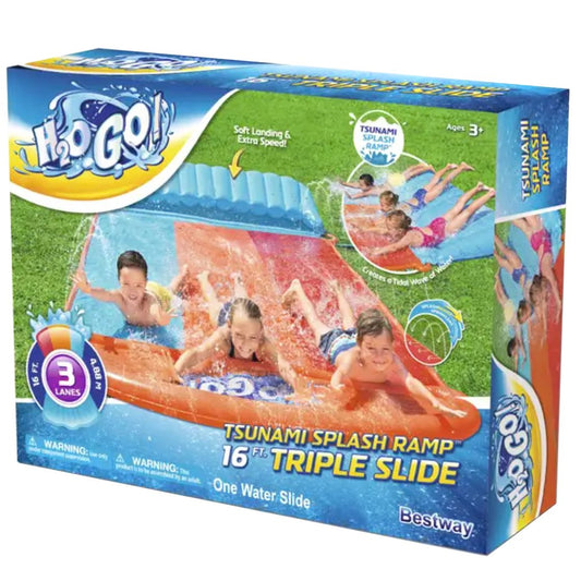 H2OGO! Tsunami Splash Ramp Triple Water Slide