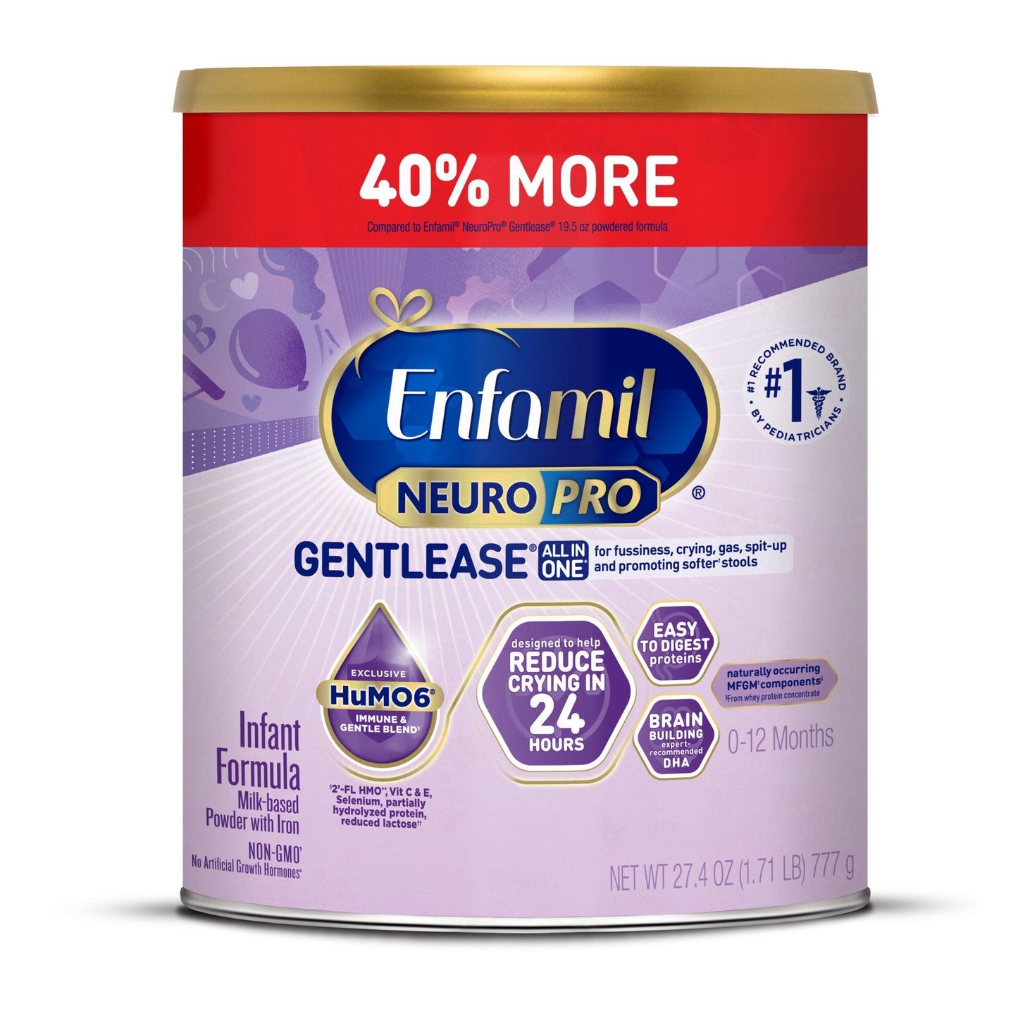 Enfamil NeuroPro Gentlease Baby Formula for Easing Fussiness, Gas, Spit-up in 24 Hrs