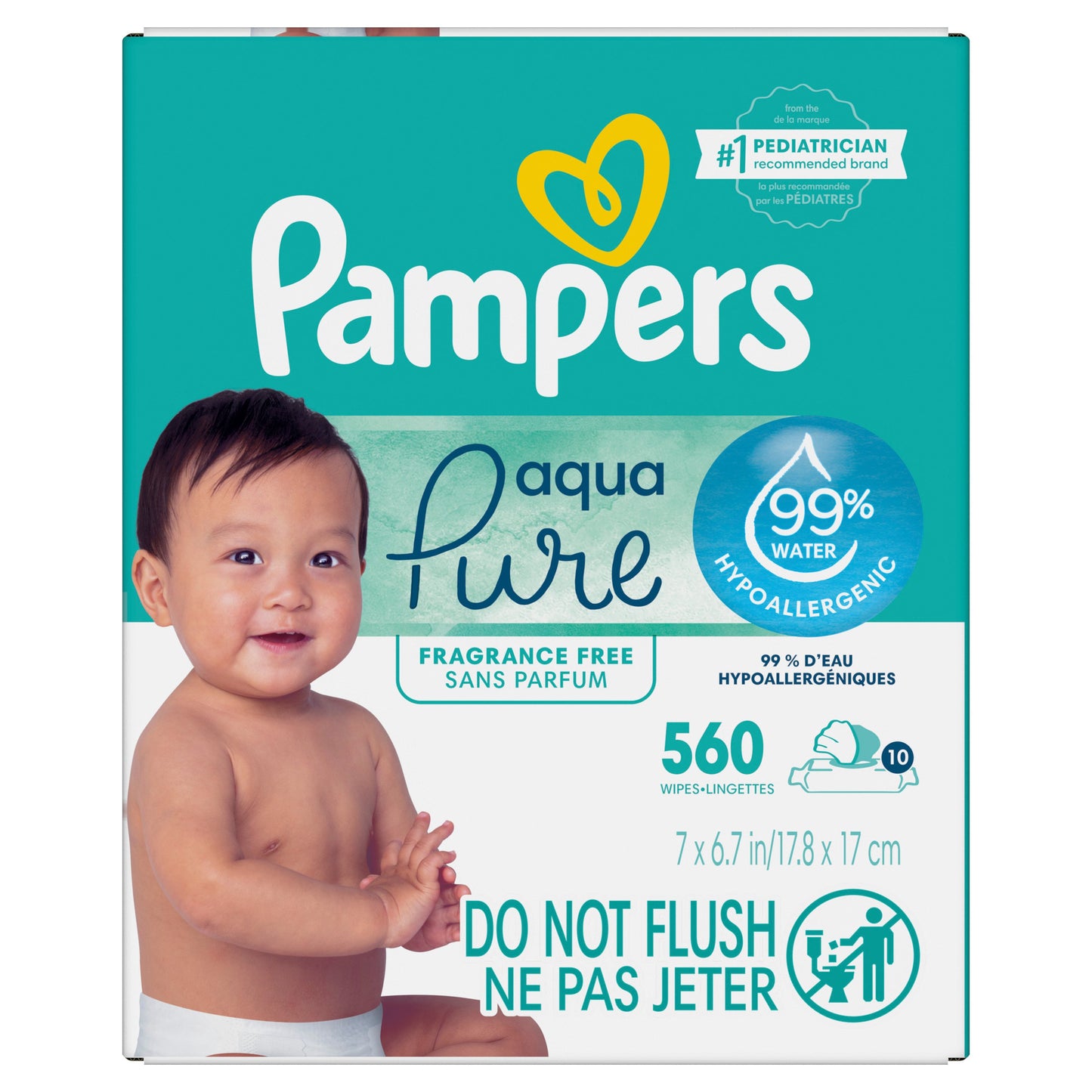 Pampers Aqua Pure Baby Wipes with Pop-Top