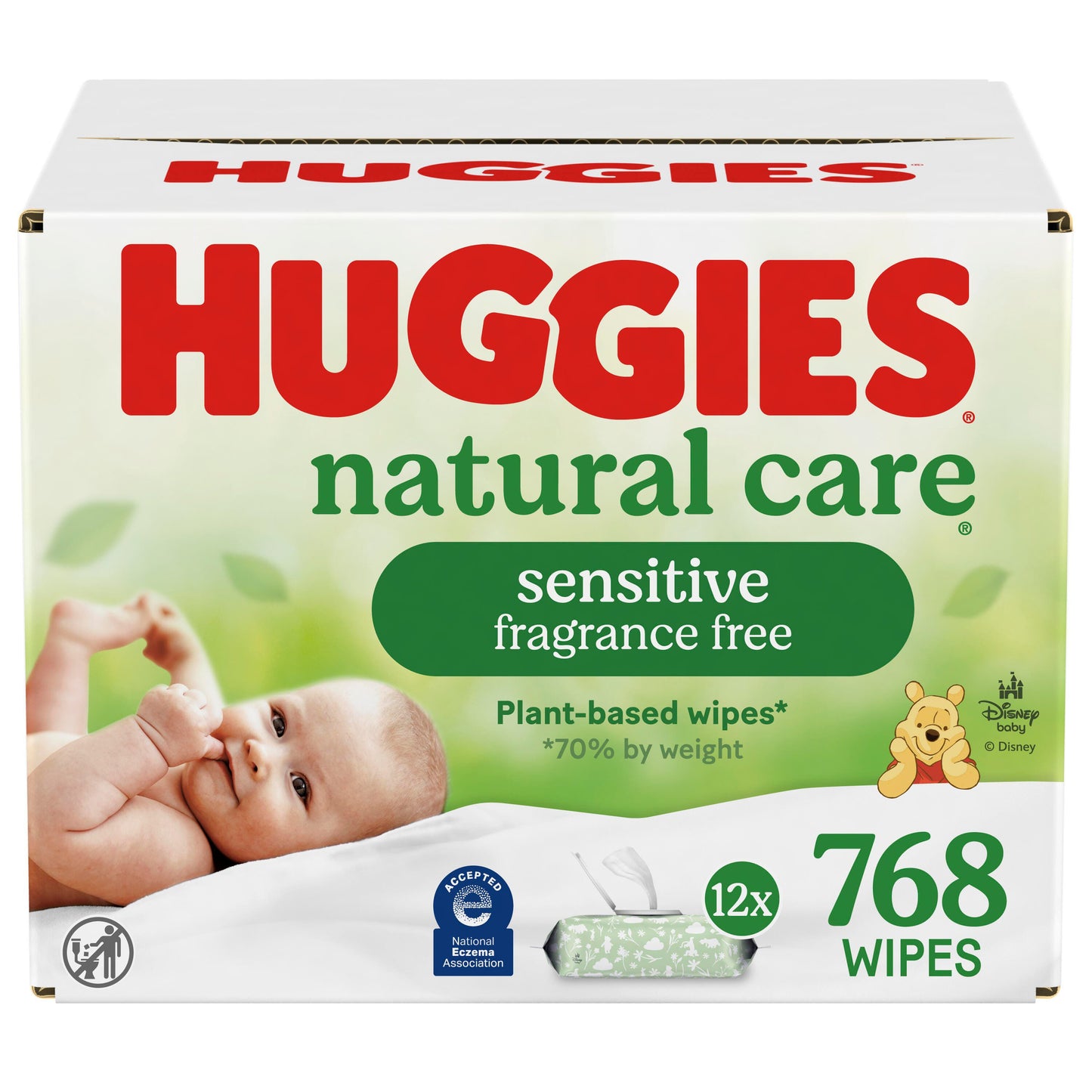 Huggies Natural Care Sensitive Baby Wipes - Unscented, 12 pk