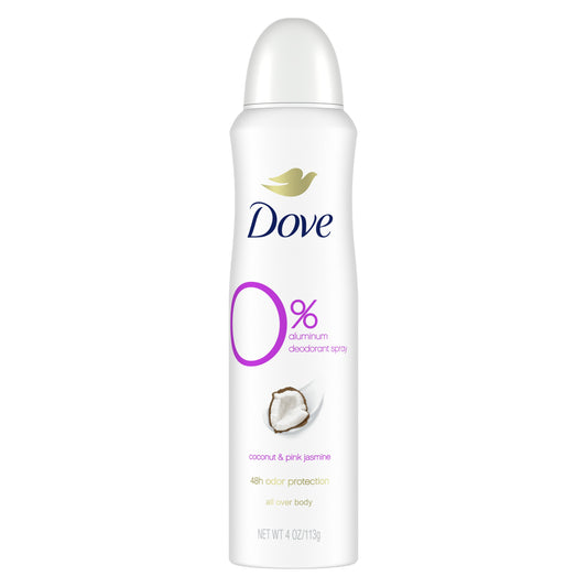 Dove 0% Aluminum Deodorant Spray - Coconut & Pink Jasmine