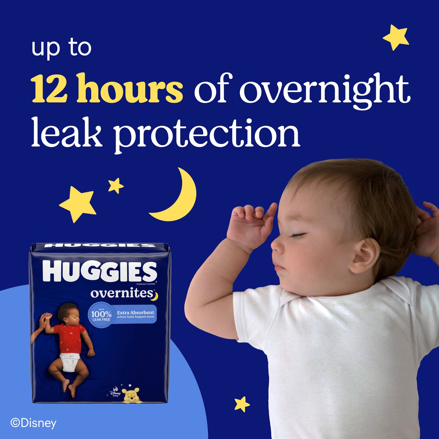 Huggies Overnites Nighttime Baby Diapers - Size 6