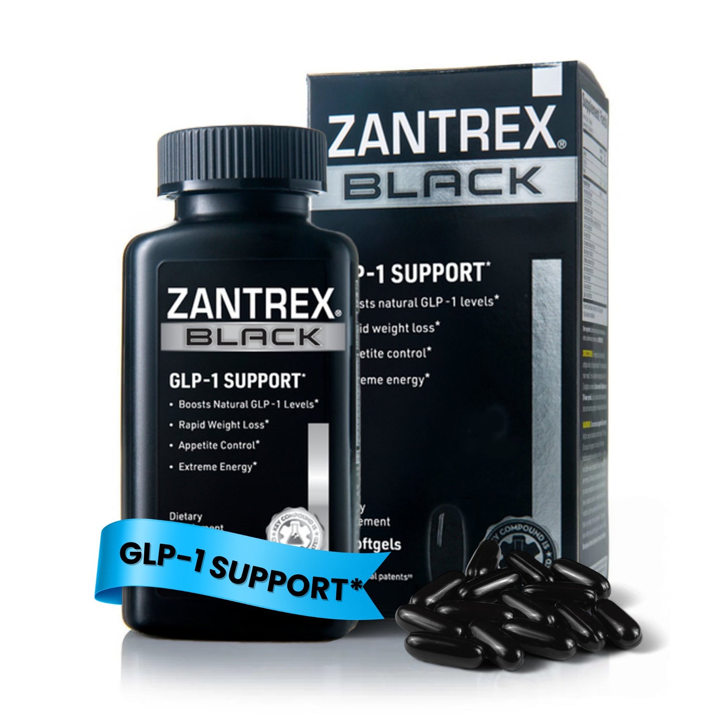 Zantrex Black Natural GLP-1 Support Supplement Softgels