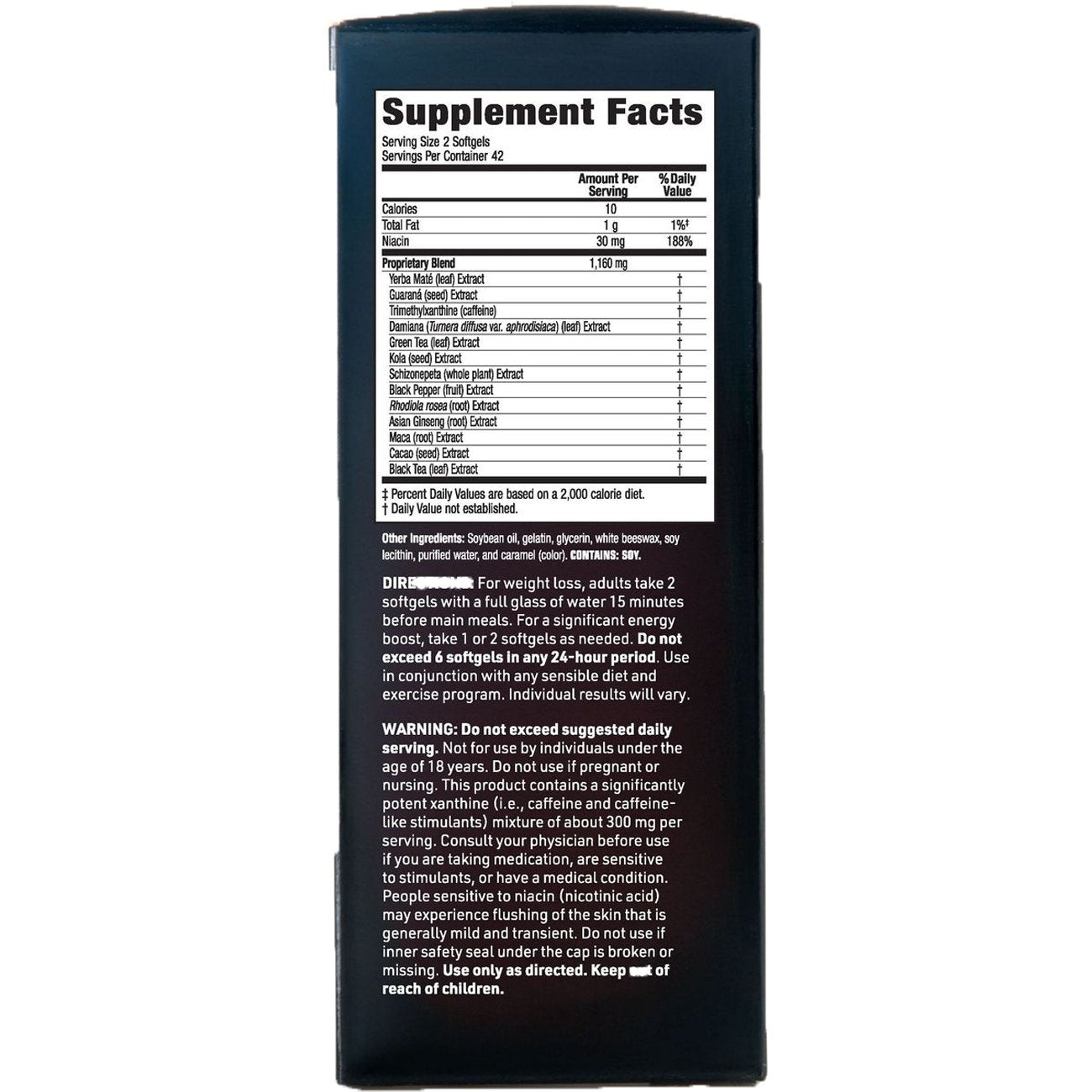 Zantrex Black Natural GLP-1 Support Supplement Softgels