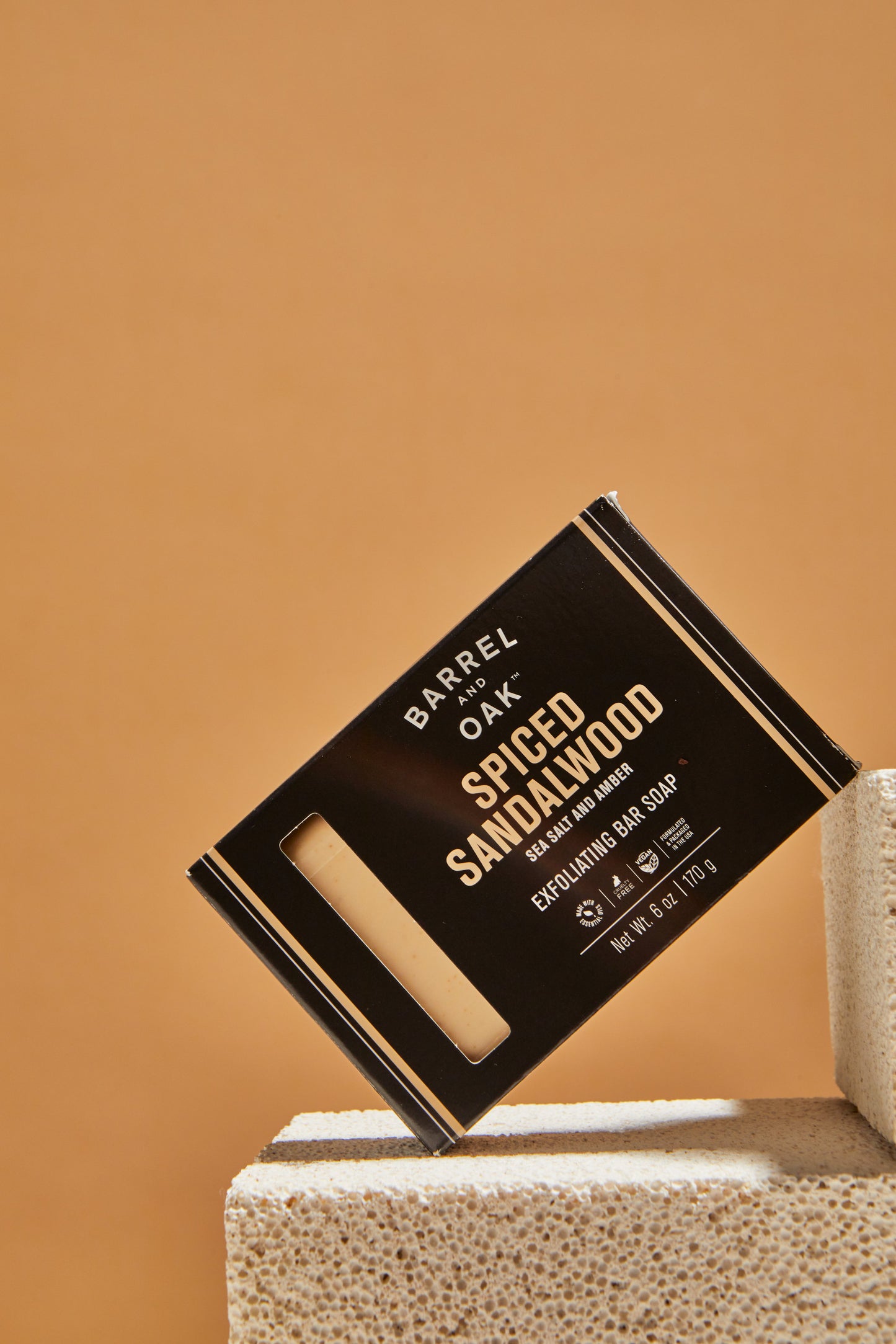 Barrel and Oak Exfoliating Bar Soap - Spiced Sandalwood