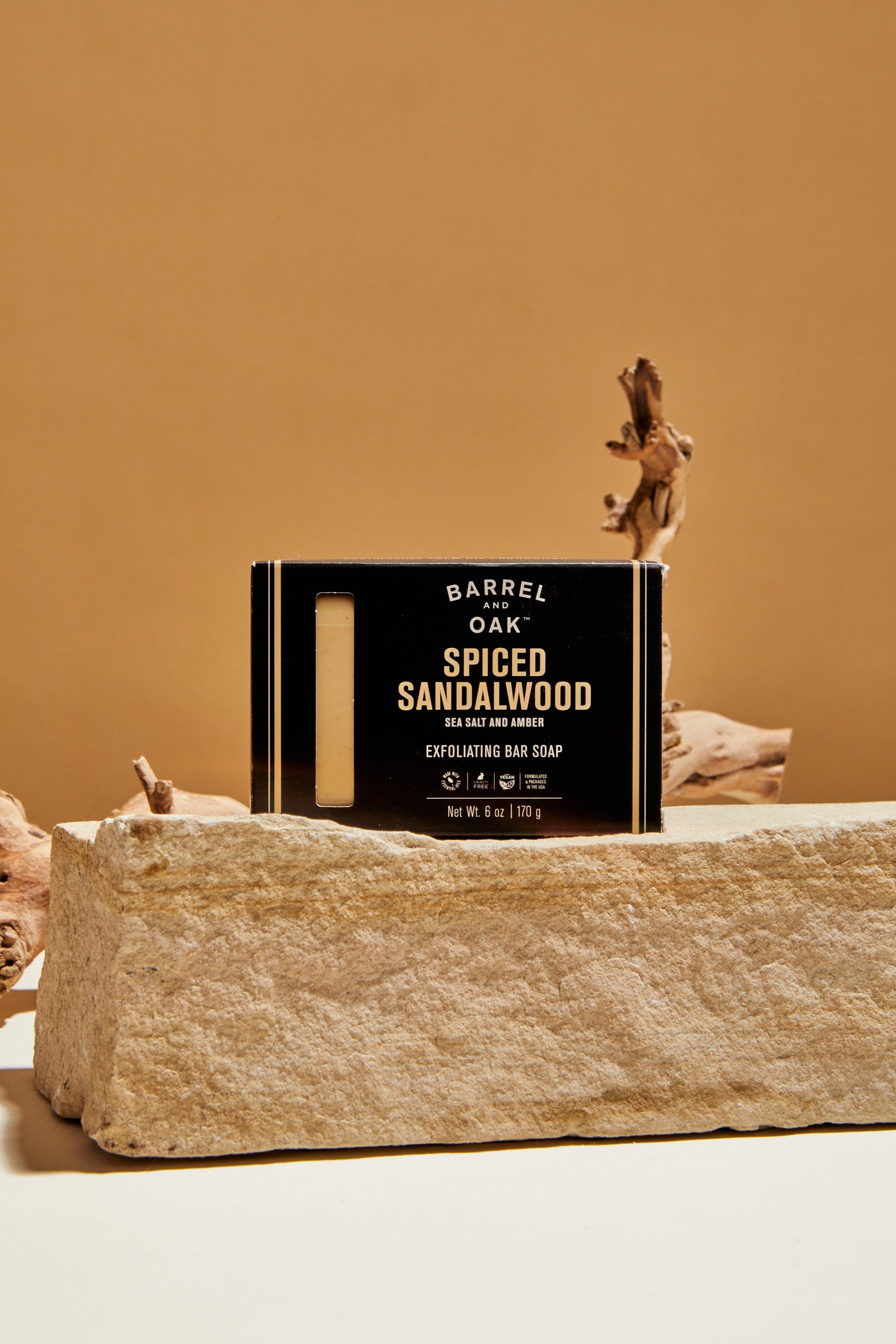 Barrel and Oak Exfoliating Bar Soap - Spiced Sandalwood