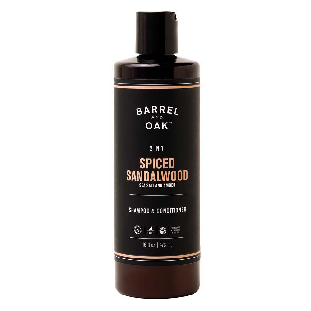 Barrel and Oak 2 in 1 Spiced Sandalwood Shampoo & Conditioner - Sea Salt & Amber