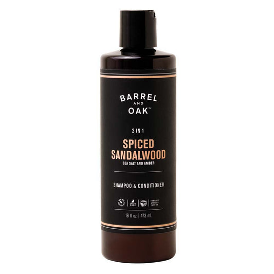 Barrel and Oak 2 in 1 Spiced Sandalwood Shampoo & Conditioner - Sea Salt & Amber