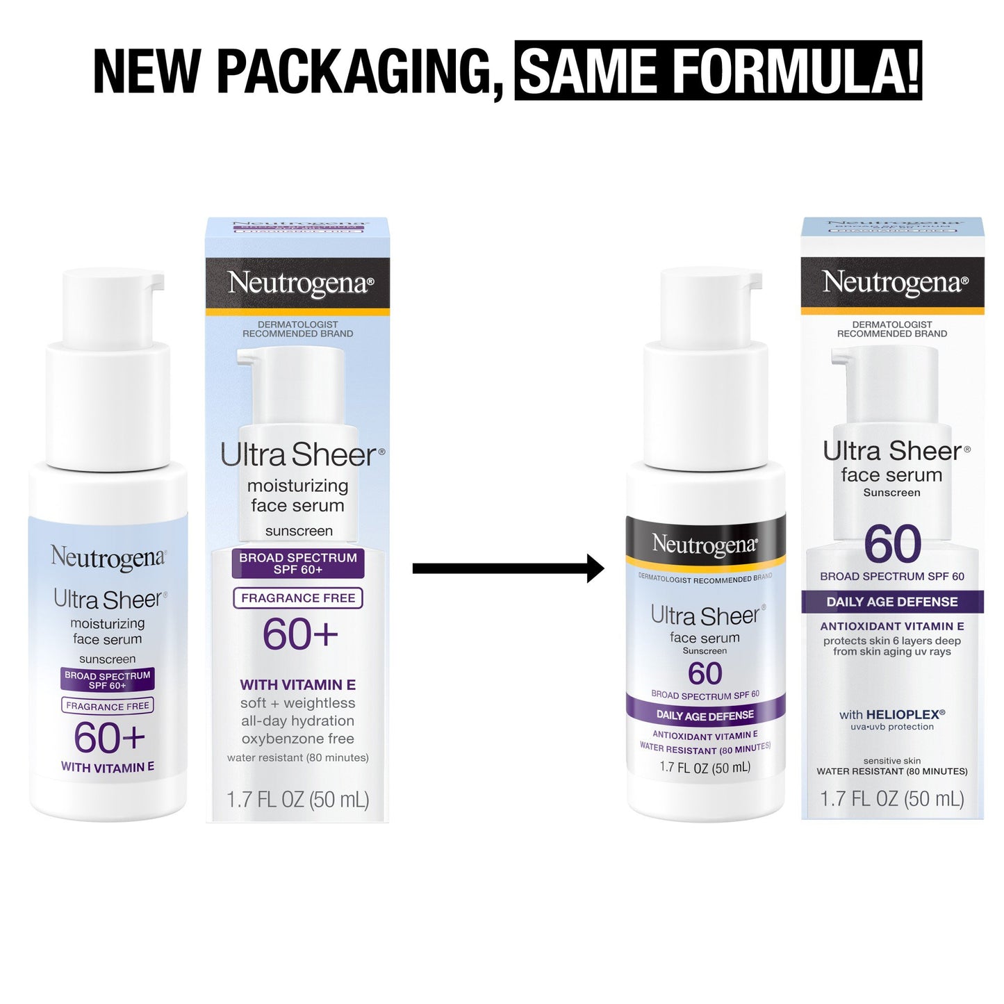 Neutrogena Ultra Sheer Moisturizing Serum with Vitamin E - SPF 60