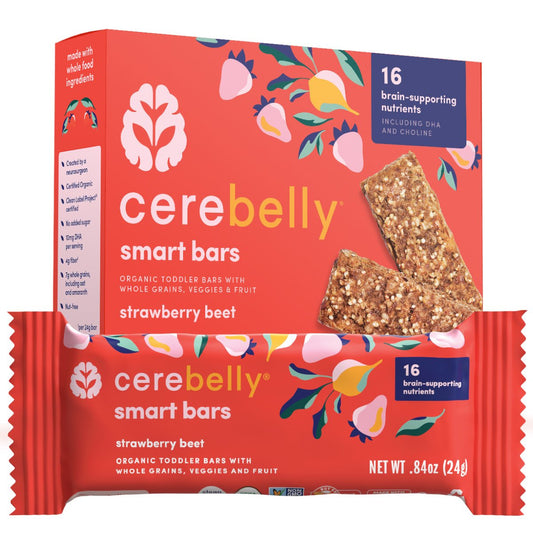 Cerebelly Organic Smart Bars - Strawberry & Beet