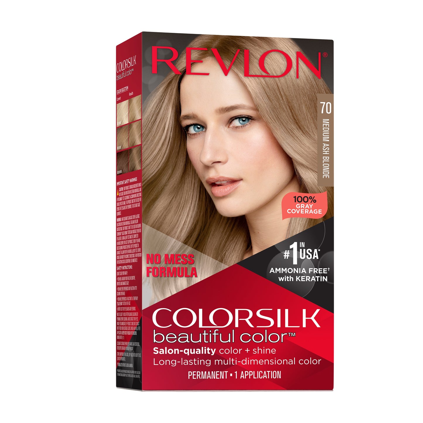 Revlon ColorSilk Hair Color - 70 Medium Ash Blonde