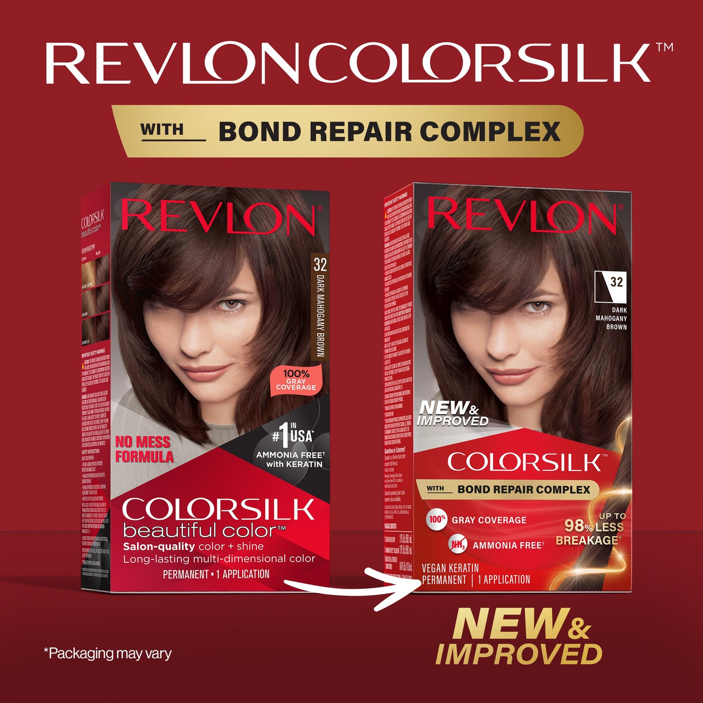Revlon ColorSilk Hair Color - 32 Dark Mahogany Brown