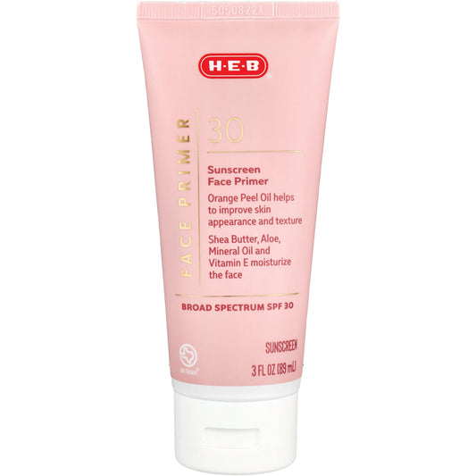 H-E-B Face Primer Broad Spectrum Sunscreen Lotion – SPF 30