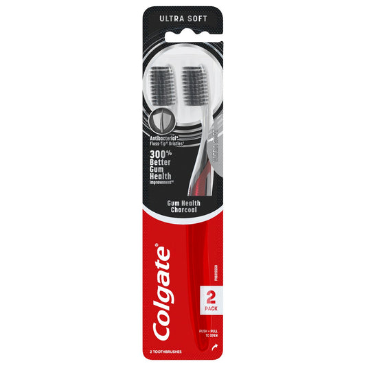 Colgate Gum Health Charcoal Toothbrushes - Ultra Soft
