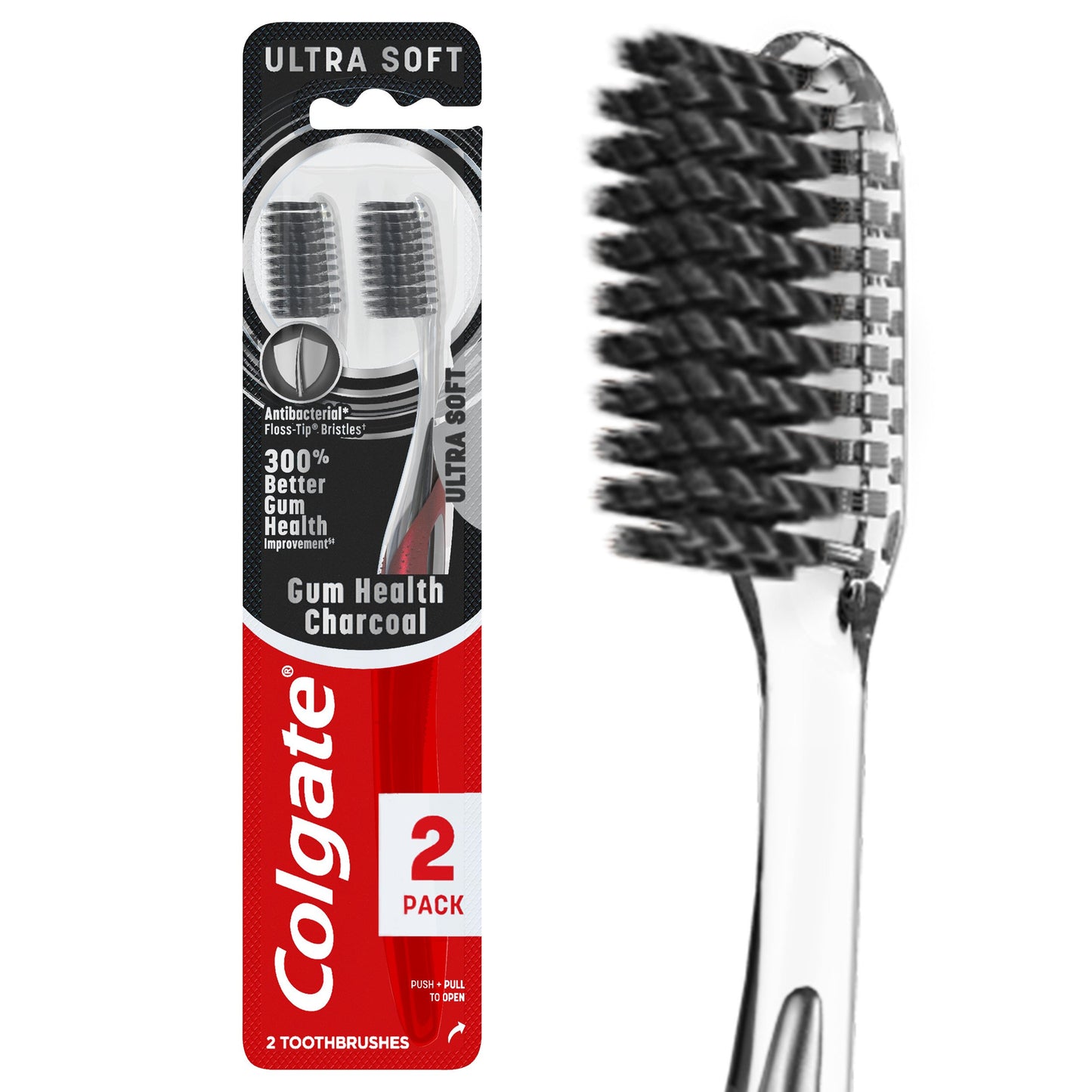 Colgate Gum Health Charcoal Toothbrushes - Ultra Soft