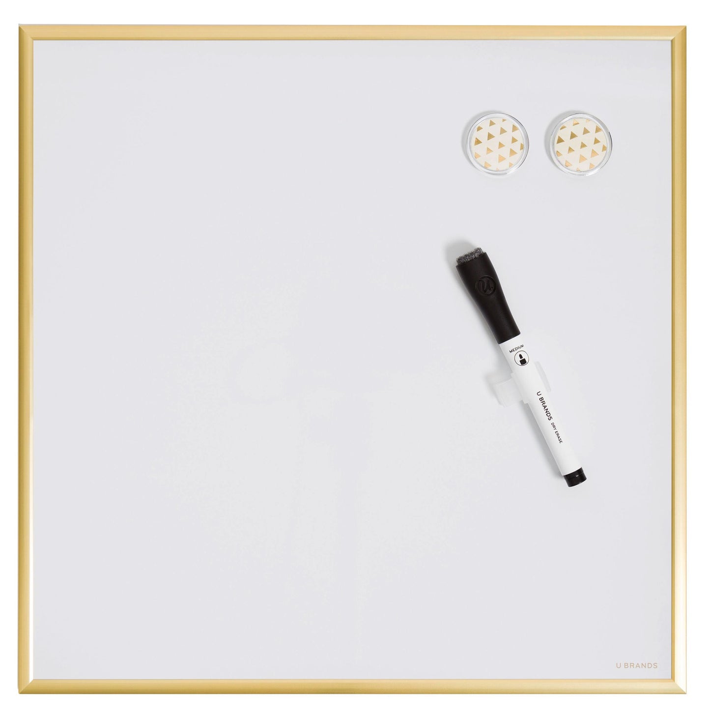 U Brands Gold Metal Frame Dry Erase Board