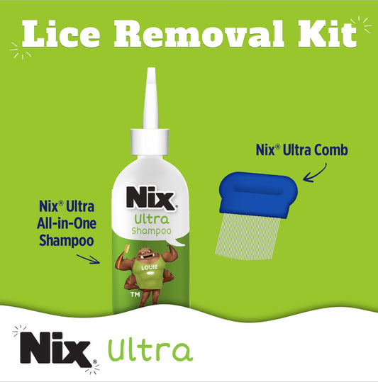 Nix Ultra Shampoo All-In-One Lice Treatment Kit
