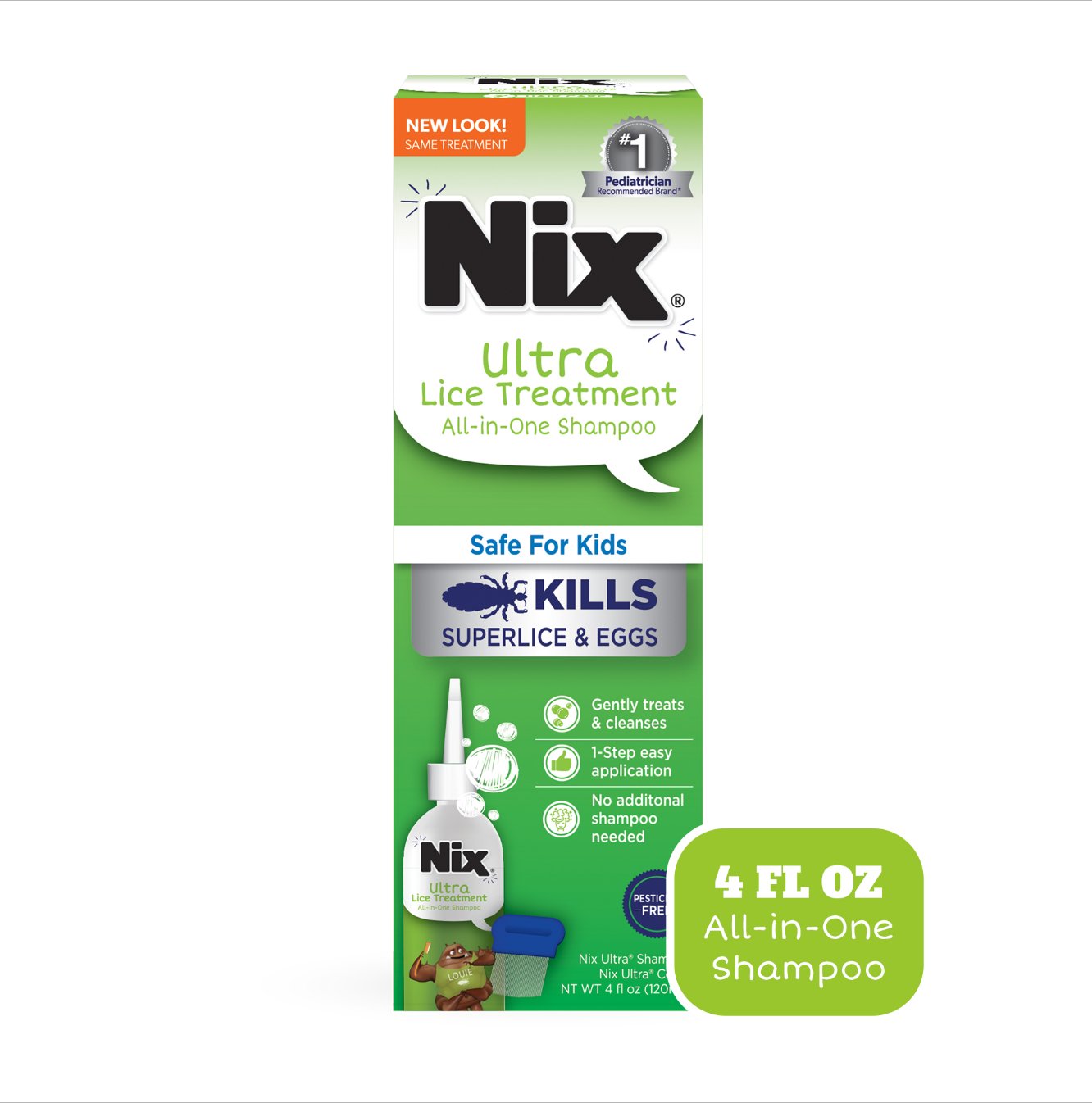 Nix Ultra Shampoo All-In-One Lice Treatment Kit