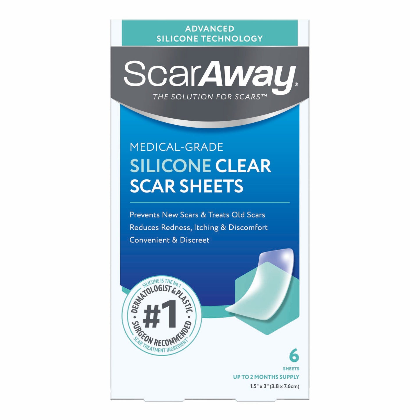 ScarAway Clear Silicone Scar Sheets