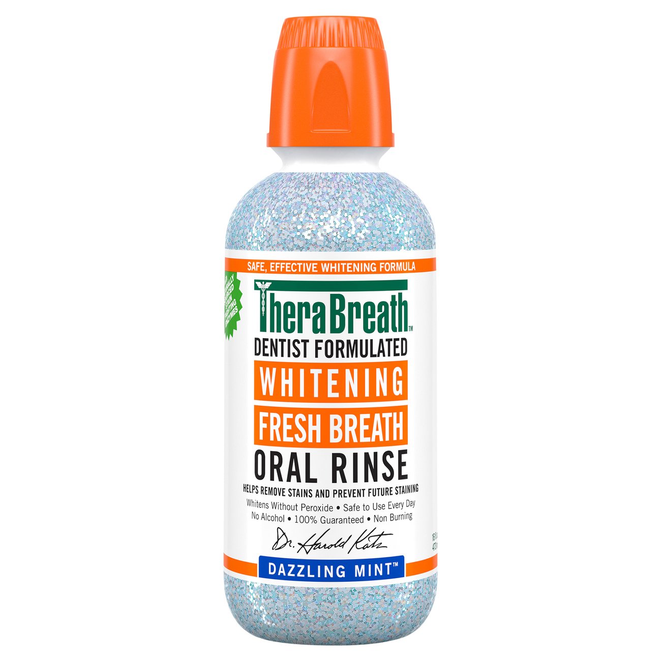 TheraBreath Whitening Fresh Breath Oral Rinse - Dazzling Mint