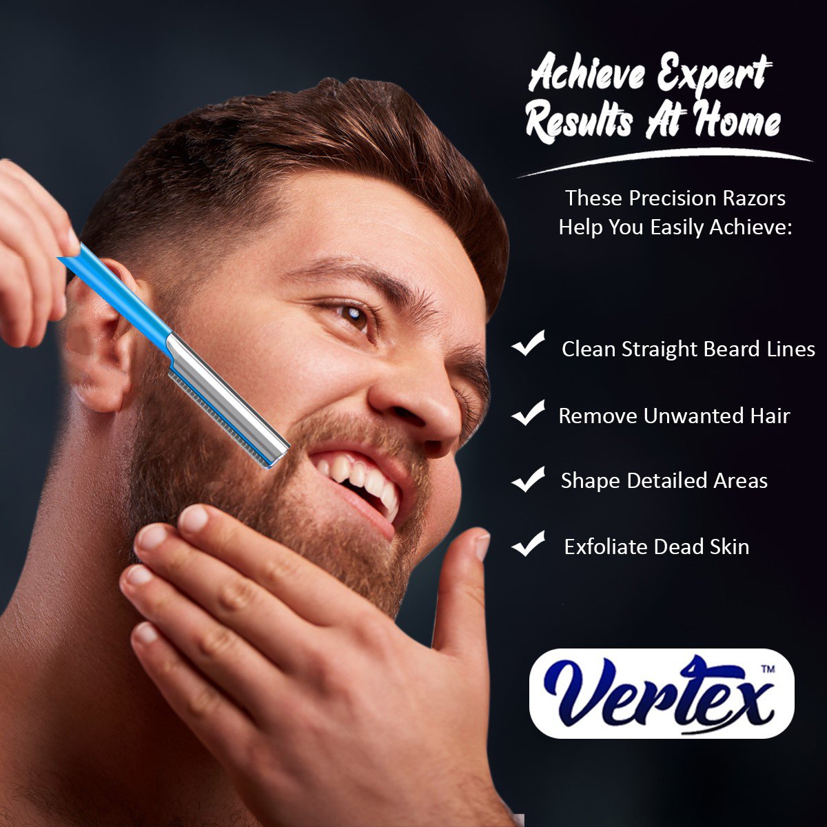 Vertex Beard and Mustache Shaping Razors