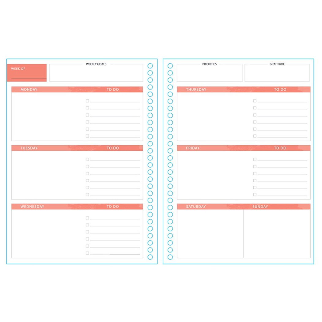 Top Flight It Starts Today 12-Month Undated Spiral Planner