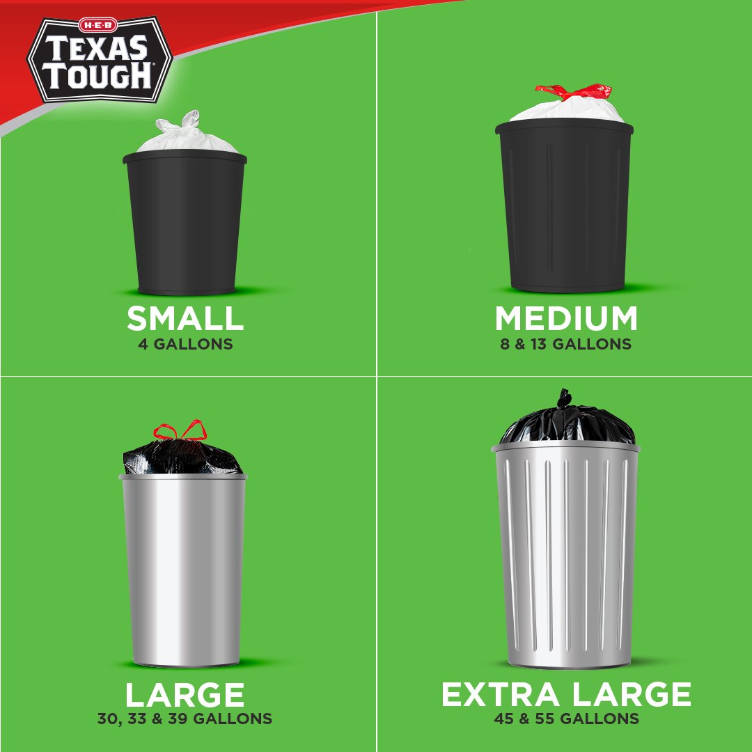 H-E-B Texas Tough Trash Compactor Bags, 18 Gallon
