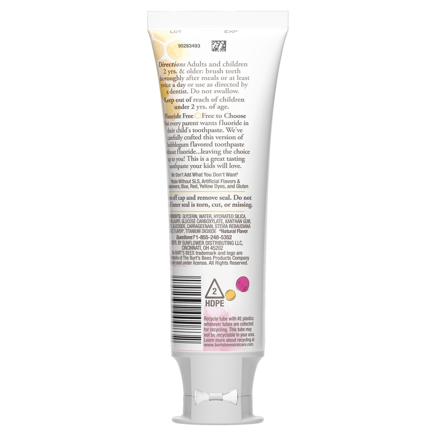 Burt's Bees Kids Fluoride-Free Toothpaste - Bubble Bee Bubblegum