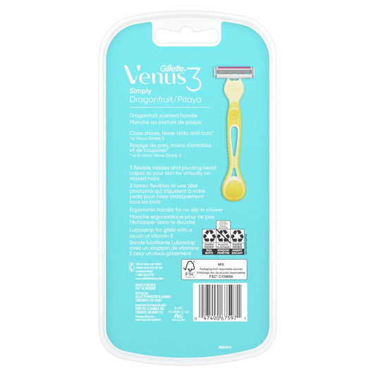Gillette Venus Simply 3 Dragonfruit Disposable Razors