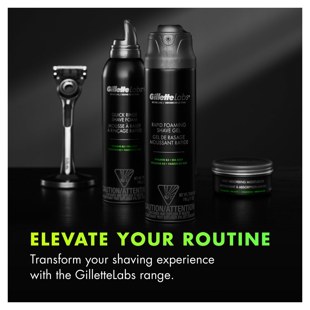 GilletteLabs Rapid Foaming Shave Gel for Men