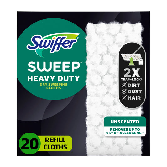 Swiffer Sweeper Heavy Duty Dry Multi-Surface Cloth Refills, Unscented
