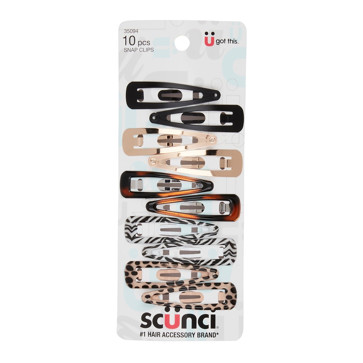 Scunci U Got This Snap Clips