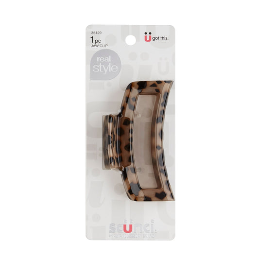 Scunci Tortoise Finish Open Center Jaw Clip