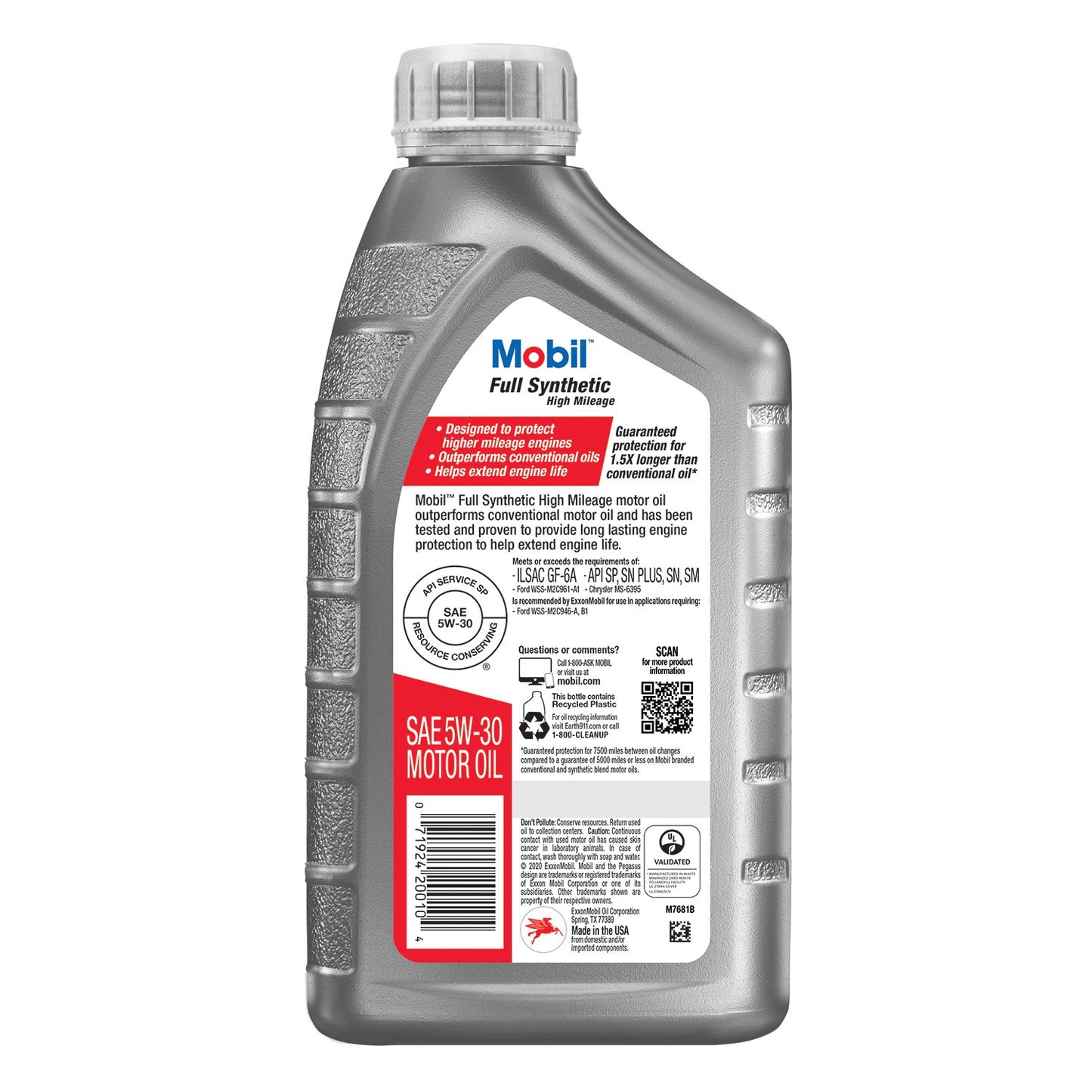 Mobil 5W-30 Full Synthetic High Mileage Motor Oil