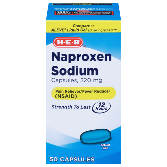 H-E-B Naproxen Sodium Capsules - 220 mg