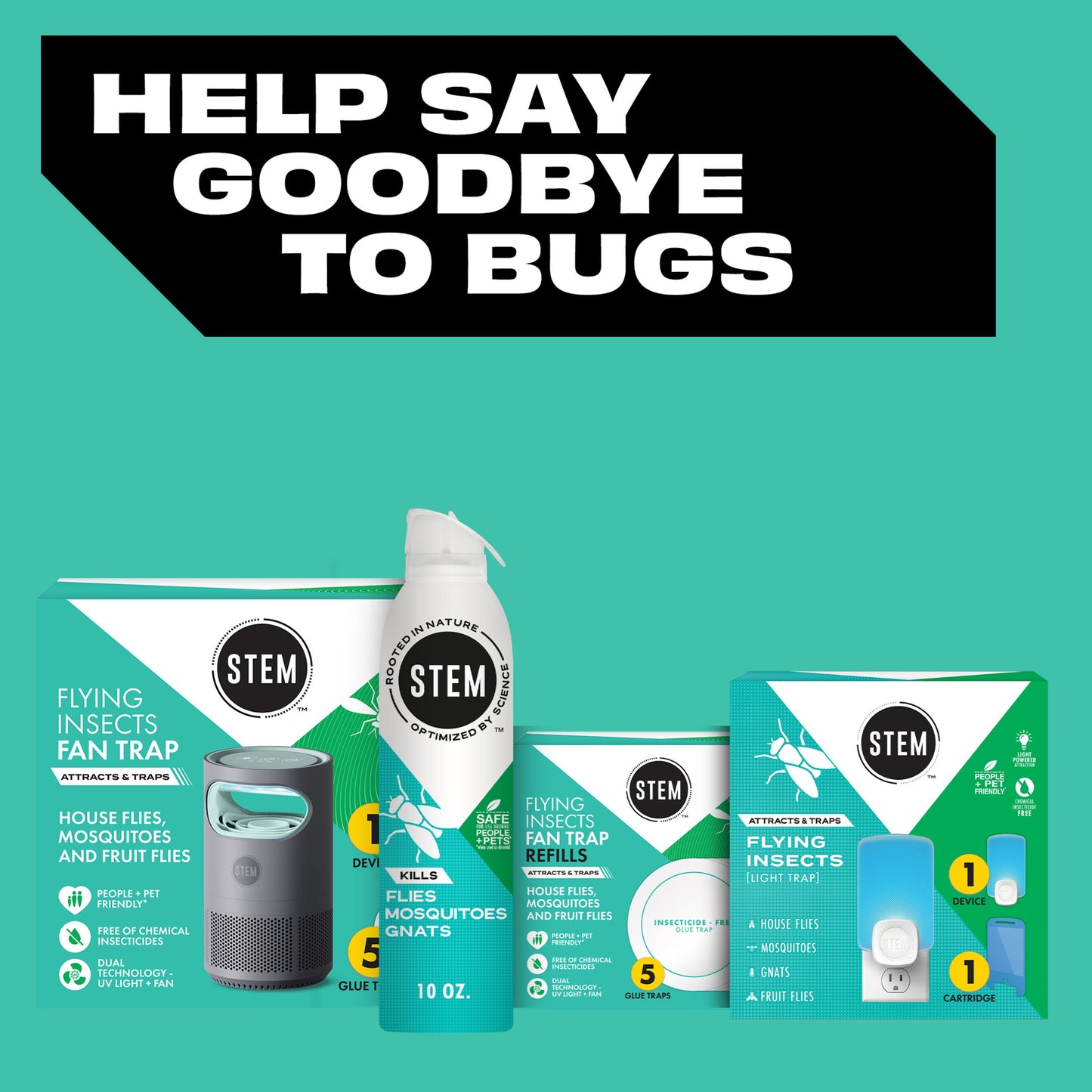 STEM Bug Killer Spray, Kills Flies, Mosquitoes, Gnats