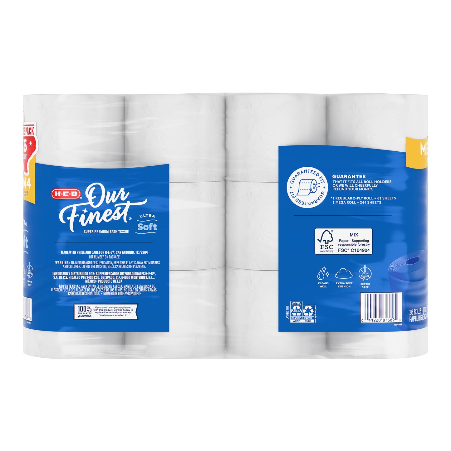 H-E-B Our Finest Ultra Soft Toilet Paper - Texas-Size Pack