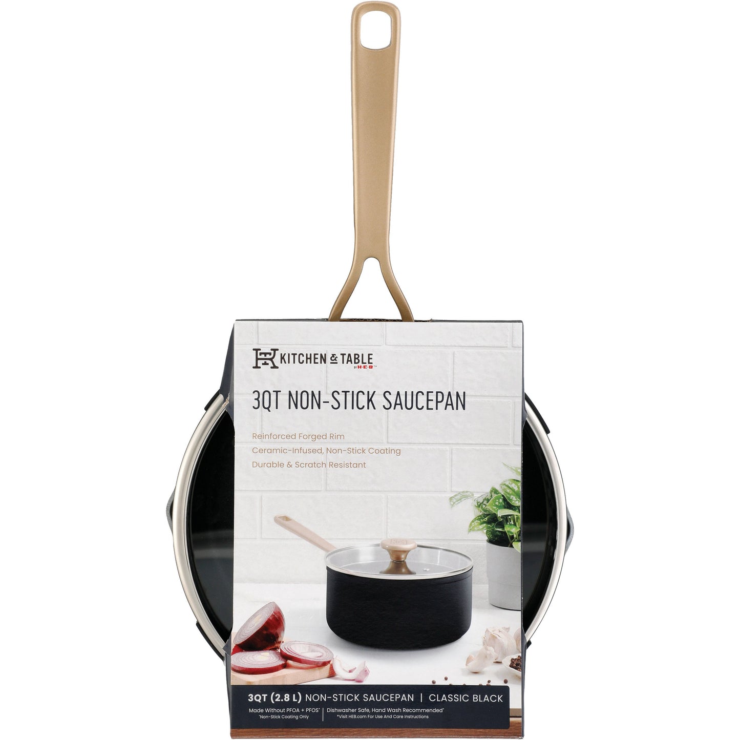 Kitchen & Table by H-E-B Non-Stick Saucepan - Classic Black