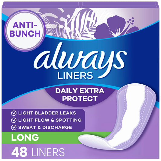 Always Anti-Bunch Xtra Protection Daily Liners Long Unscented