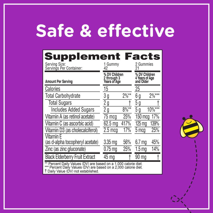 Zarbee's Children's Elderberry Immune Support - Natural Berry Flavor