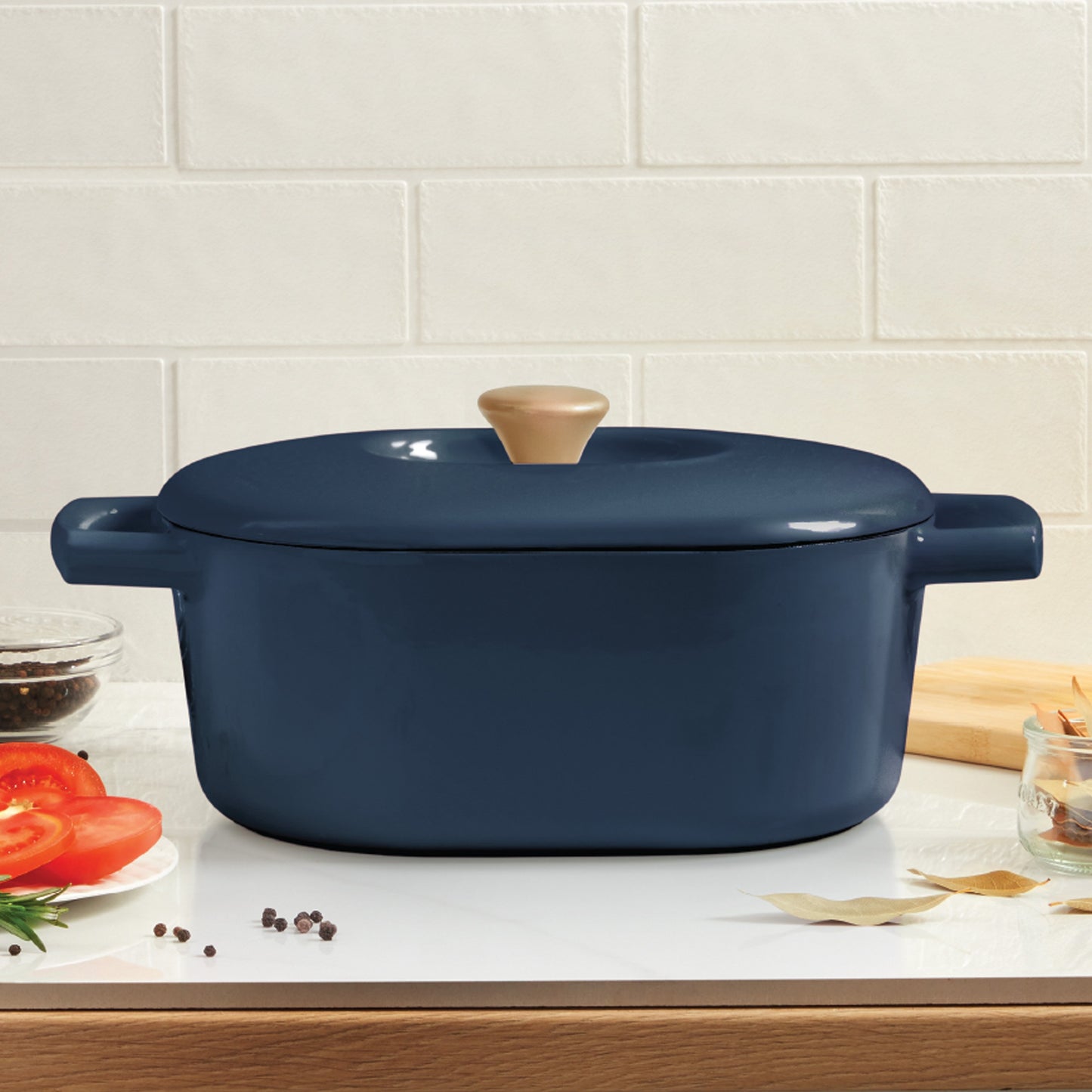 Kitchen & Table by H-E-B Enameled Cast Iron Dutch Oven - Ocean Blue