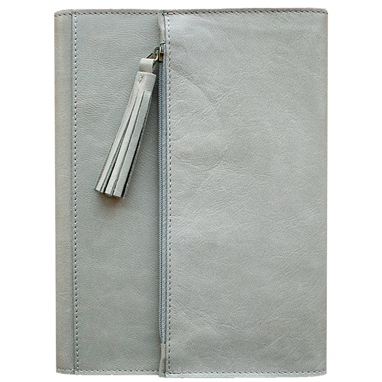 C.R. Gibson Patina Vie Leather Wrapped Clutch Journal - Gray