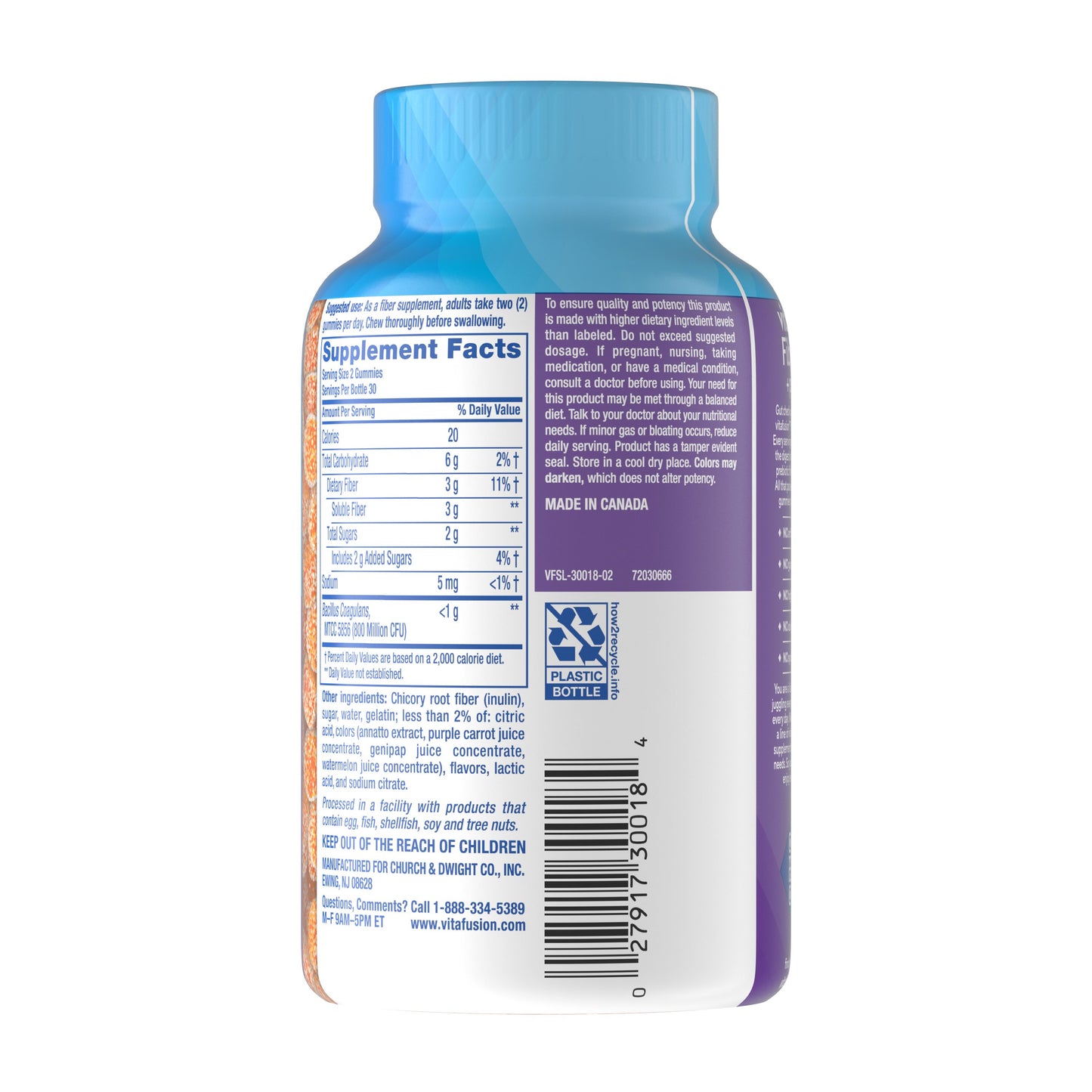 Vitafusion Fiber Well + Probiotics Gummies