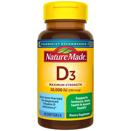 Nature Made D3 Vitamins Maximum Strength Softgels