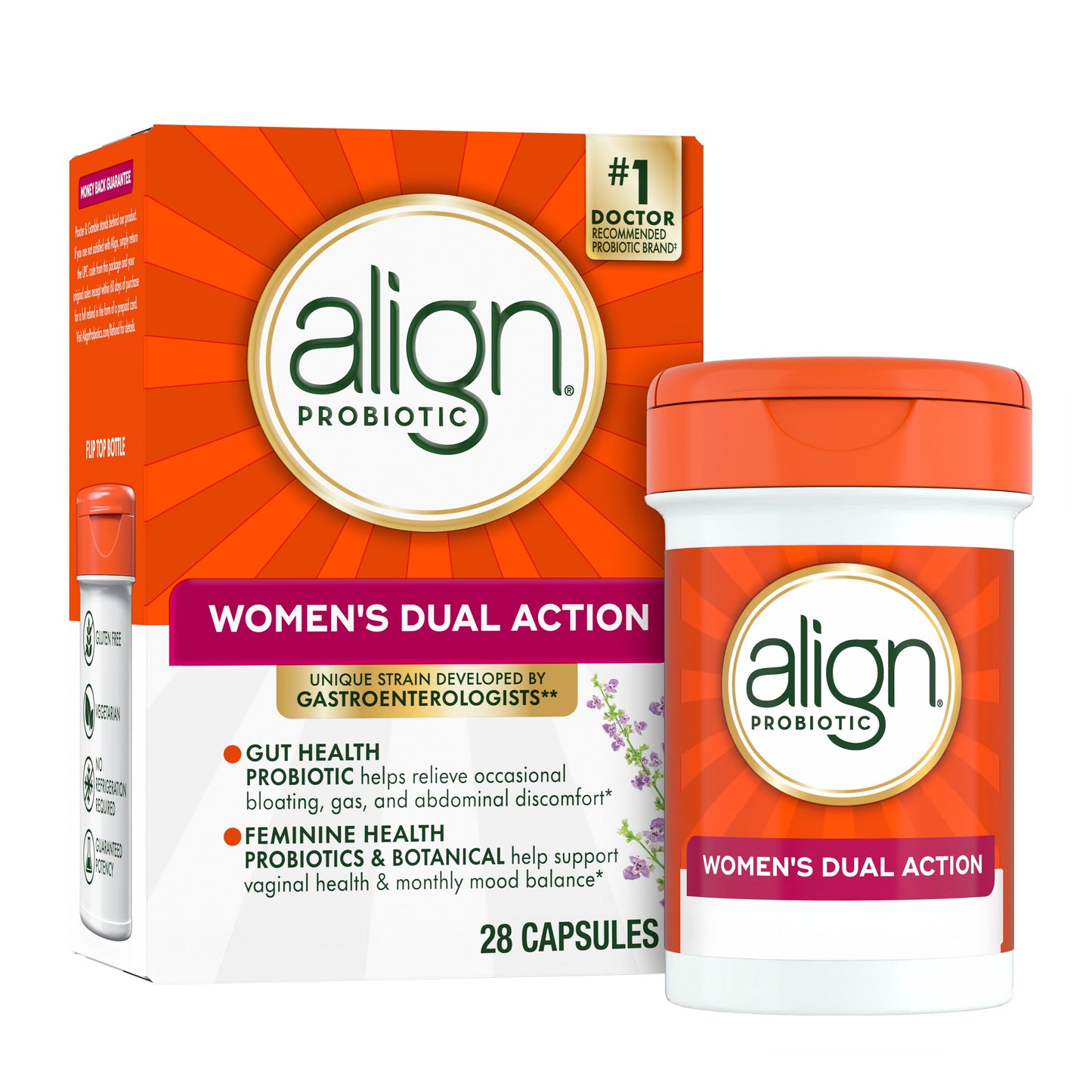 Align Probiotic Capsules, Women's Dual Action, Vaginal Probiotics for Women
