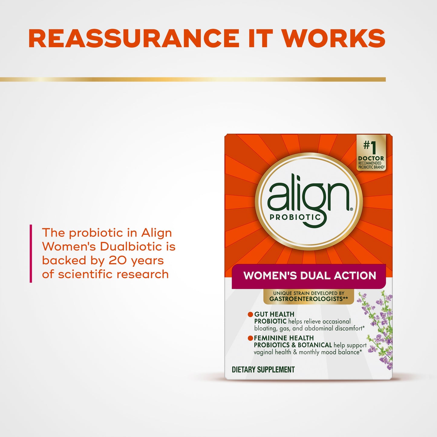 Align Probiotic Capsules, Women's Dual Action, Vaginal Probiotics for Women
