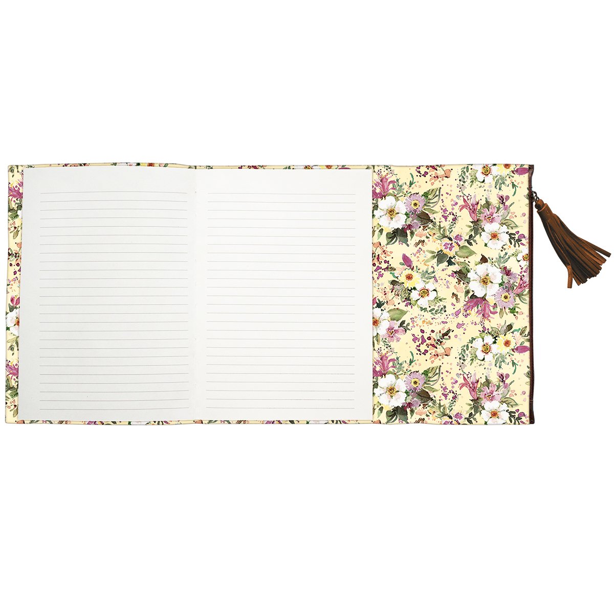 C.R. Gibson Eden Leather Wrapped Clutch Journal - Brown