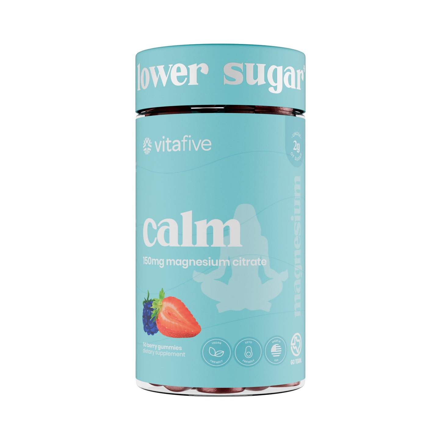Vitafive Low Sugar Calm 150 mg Magnesium Gummies